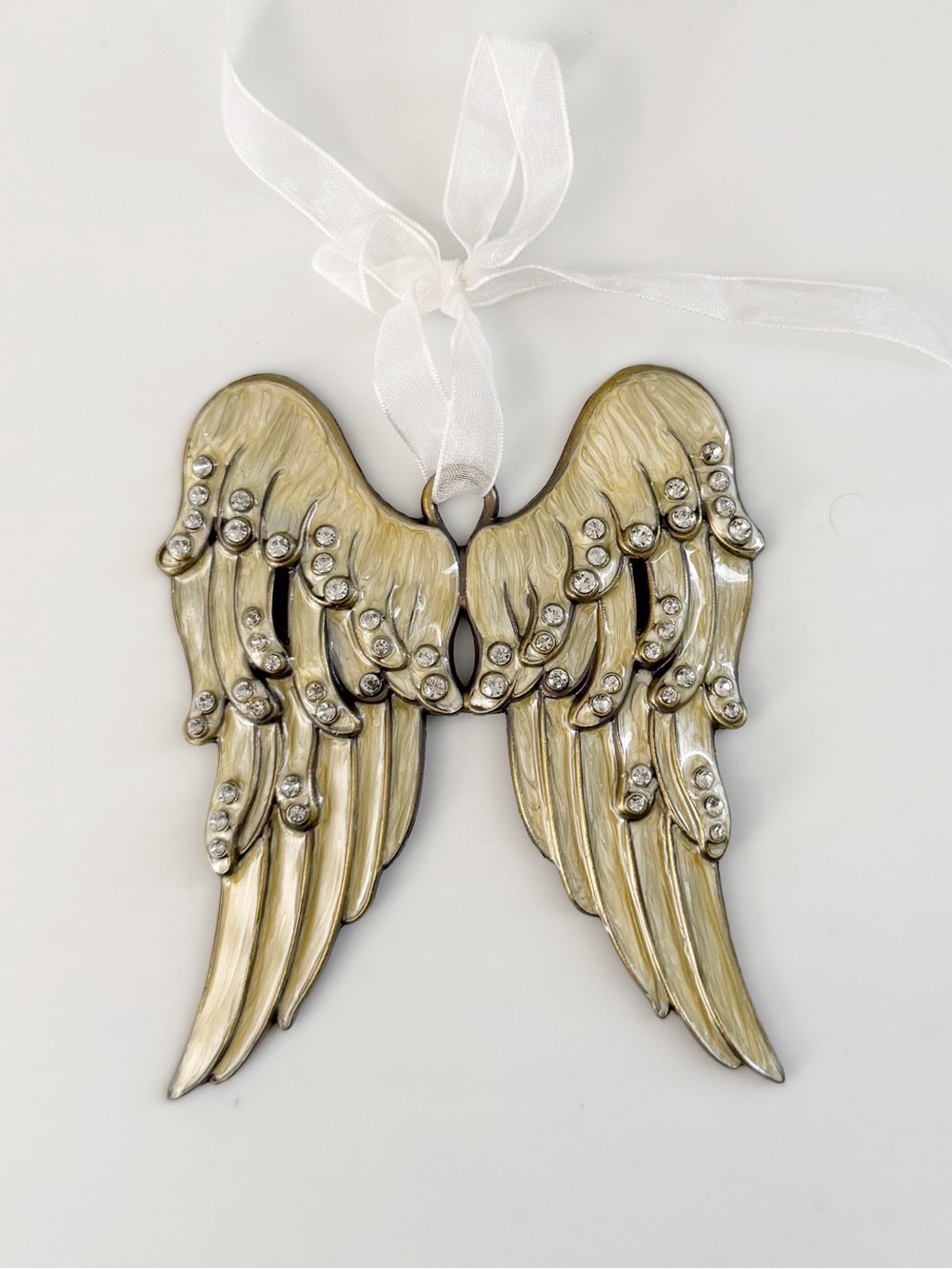 Angel Wings Enamel Rhinestones Metal Decoration